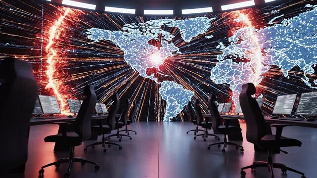 Data visualization world map background network digitalization