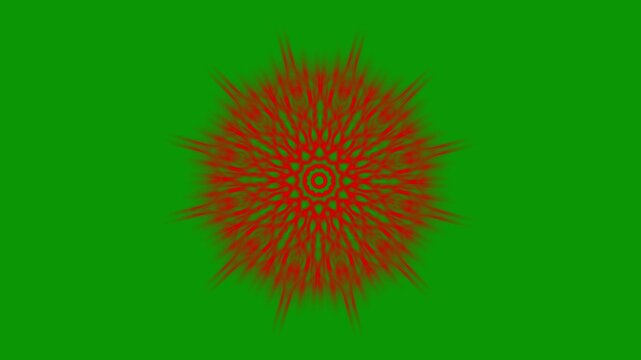 Hypnotic kaleidoscope mandala background, royal background with mandala animation, a vibrant purple mandala design against on alpha channel Ramadan circle ornament animation on green screen. 4k video