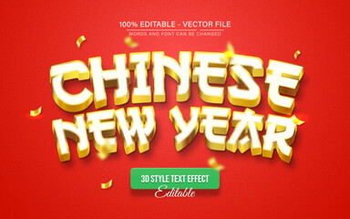 Golden Chinese New Year Text Effect &ndash; Festive Luxury Typography Style