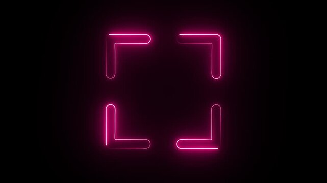 Neon glowing CC letters logo design on black background for branding and digital media