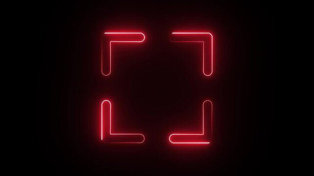 Neon CC Logo Glowing Red on Black Background Digital Branding Minimalist Design Modern Technology
