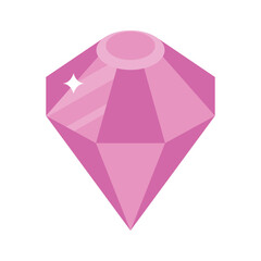 Sleek isometric style icon of gleaming diamond prize