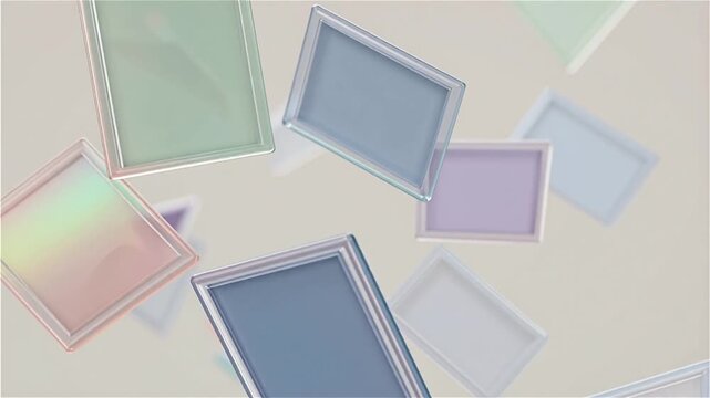 Ultra Cute Abstract Geometric Motion Video Backgrounds | Pastel Triangle Circle & Quadrilateral Shapes | Soft Dreamy Loop able 4K Stock Background Videos