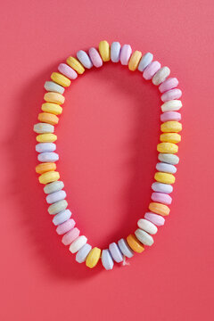 Candy necklace with sugar beads