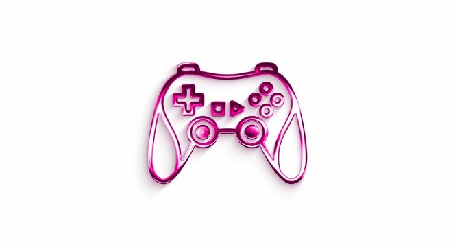 Gaming controller pink game joystick purple console controller gamepad
