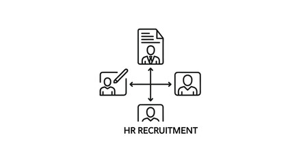 Fototapeta premium HR Recruitment Process, Human Resources Management, Team Building, Hiring Staff