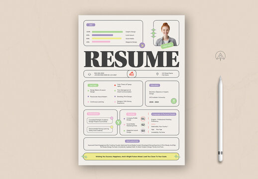 Creative And Minimal Resume Tenplate
