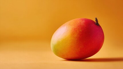  Sweet Exotic Mango on a Bright Orange Background