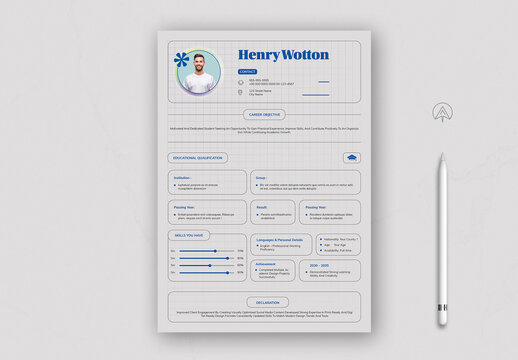 Creative Student Resume Layout