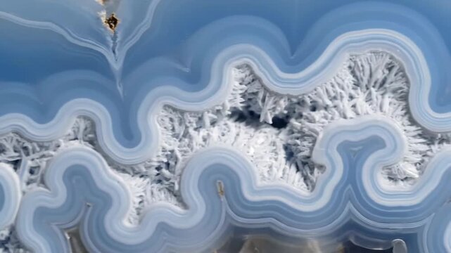 Blue Lace Agate Chalcedony Close Up Macro Texture