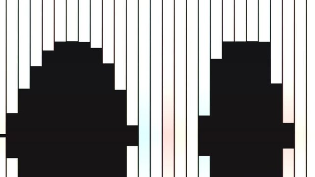 Glowing Bars Moving on Black Background