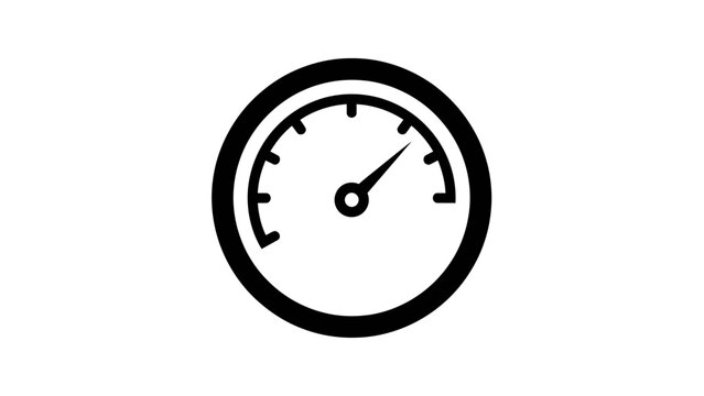Speedometer gauge with dial indicator.