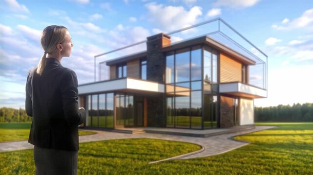 Creative Professional Evaluates Visual Attractiveness And Investment Prospects Of Contemporary House Structure