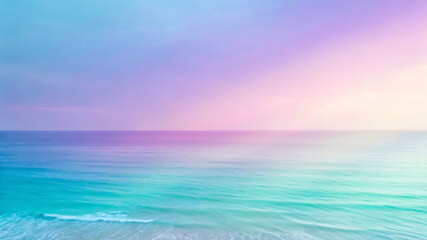 Obraz premium Abstract Pastel Ocean Horizon Blended Hues of Tranquil Sea and Sky