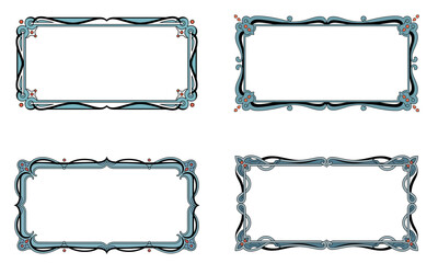 Decorative vintage ornamental frame border collection  
