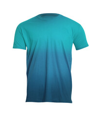 T-shirt in gradient color on white background