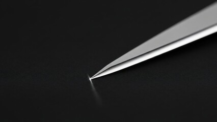 Precision Tweezers on Dark Background with Dramatic Lighting.