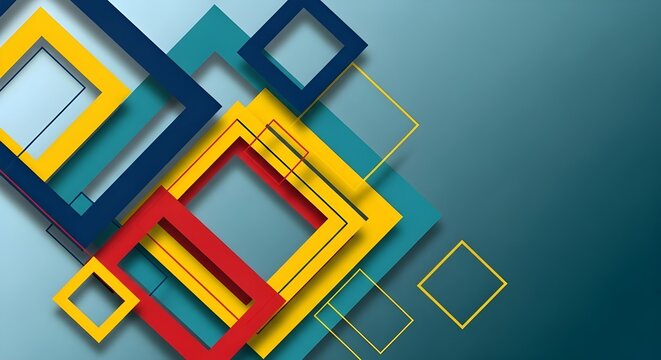 Concepto de dise&ntilde;o de banner de fondo de papel tapiz geom&eacute;trico abstracto con colores brillantes y formas n&iacute;tidas