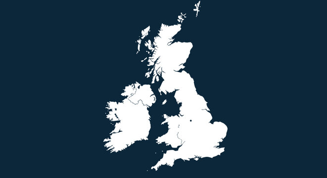 United Kingdom map vector illustration