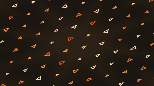 Triangles Moving in Dark Background