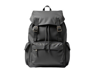 Naklejka premium A black backpack with two straps, perfect for outdoor activities and travel