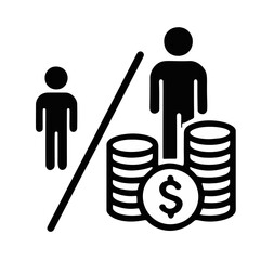 Income inequality icon