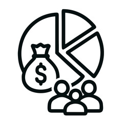 Wealth distribution icon