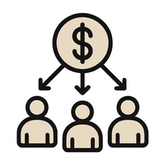 Wealth distribution icon