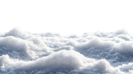 Fluffy white clouds isolated on transparent background