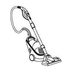 Vacuum Cleaner Home Appliance Outline Illustration