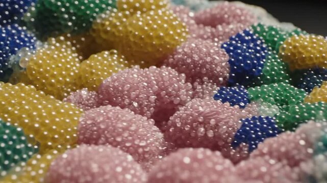 Colorful Botryoidal Mineral Formations Up Close