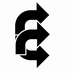 vector illustration of an arrow on the white background 