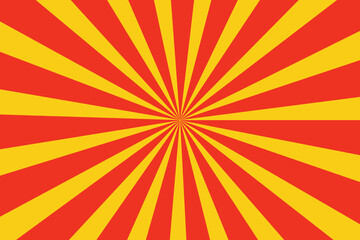 Fototapeta premium Vibrant red and yellow sunburst pattern background