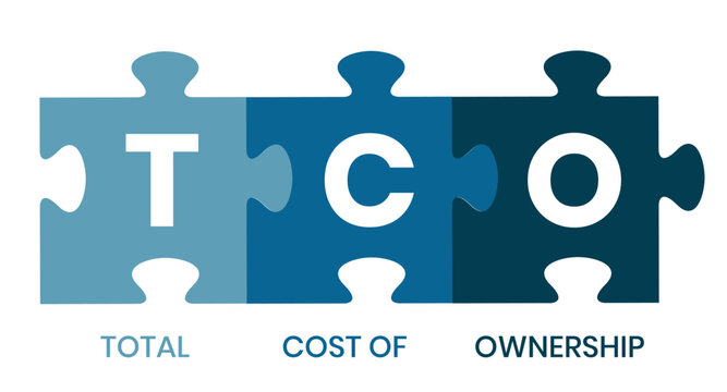 TCO - Total Cost of Ownership acronym. business concept background. vector illustration concept with keywords and icons. lettering illustration with icons for web banner, flyer