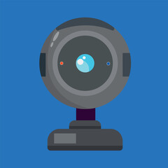 Video Surveillance Camera Security Monitoring Illustration