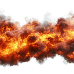 Dynamic fire flame effect on transparent background