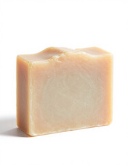 Natural Soap Bar Isolated on White Background