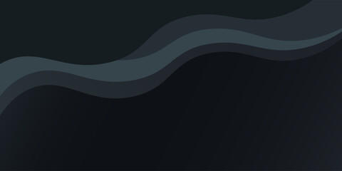 Fototapeta premium Dark gray dynamic abstract vector background with shadow, blend wavy line, and simple design. Creative premium gradient. smart design 3d cover of business design.Eps10 vector