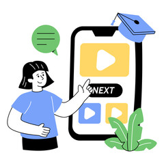 Premium design illustration of educational video