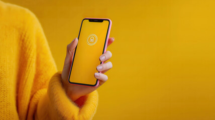 Hand using smartphone showing secure payment interface for safe and protected transactions