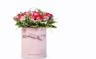 Beautiful bouquet of flowers isolated on white background. studio shot