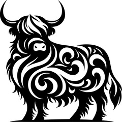 Obraz premium vector illustration of a bull