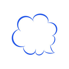 Obraz premium Speech Bubble Icons – Blank Thought Message Symbol