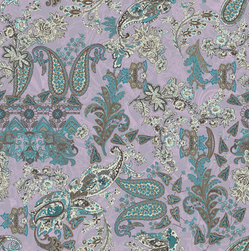 Pasley Floral allover digital print design pattern