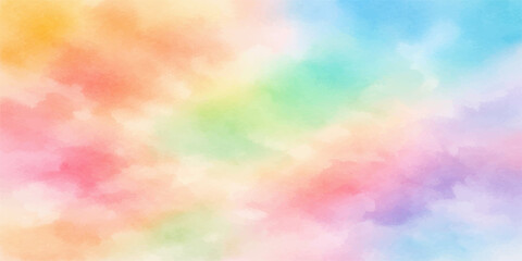 Abstract colorful background with bokeh features a bright rainbow pattern of pastel watercolor textures and motion blur waves in a vibrant art design © NUR 0.2