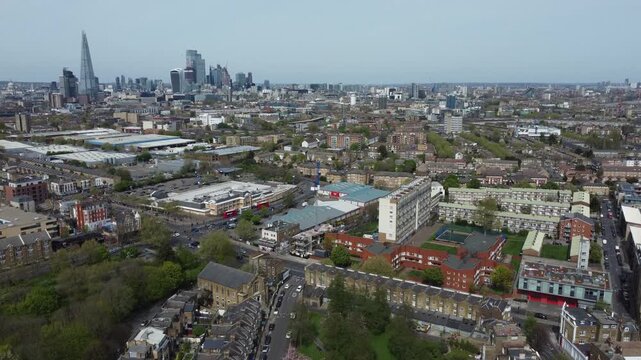 Wide View of Old Kent Road and Bermondsey Area in London