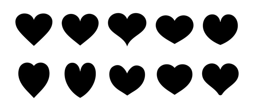 Collection of Heart icon. Heart, love, emotion, peace, affection, mind, joy, happiness, etc.. ハートのアイコンセット。ハート、愛、感情、平和、愛情、心、喜び、嬉しさ、心臓など	