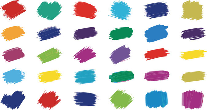 Colorful brush strokes 