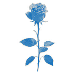 Halftone Rose Flower Retro