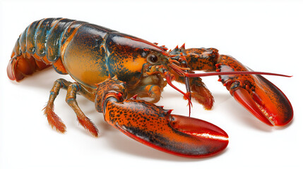 Fresh Lobster Isolated on White Background &ndash; Seafood and Gourmet Food Concept